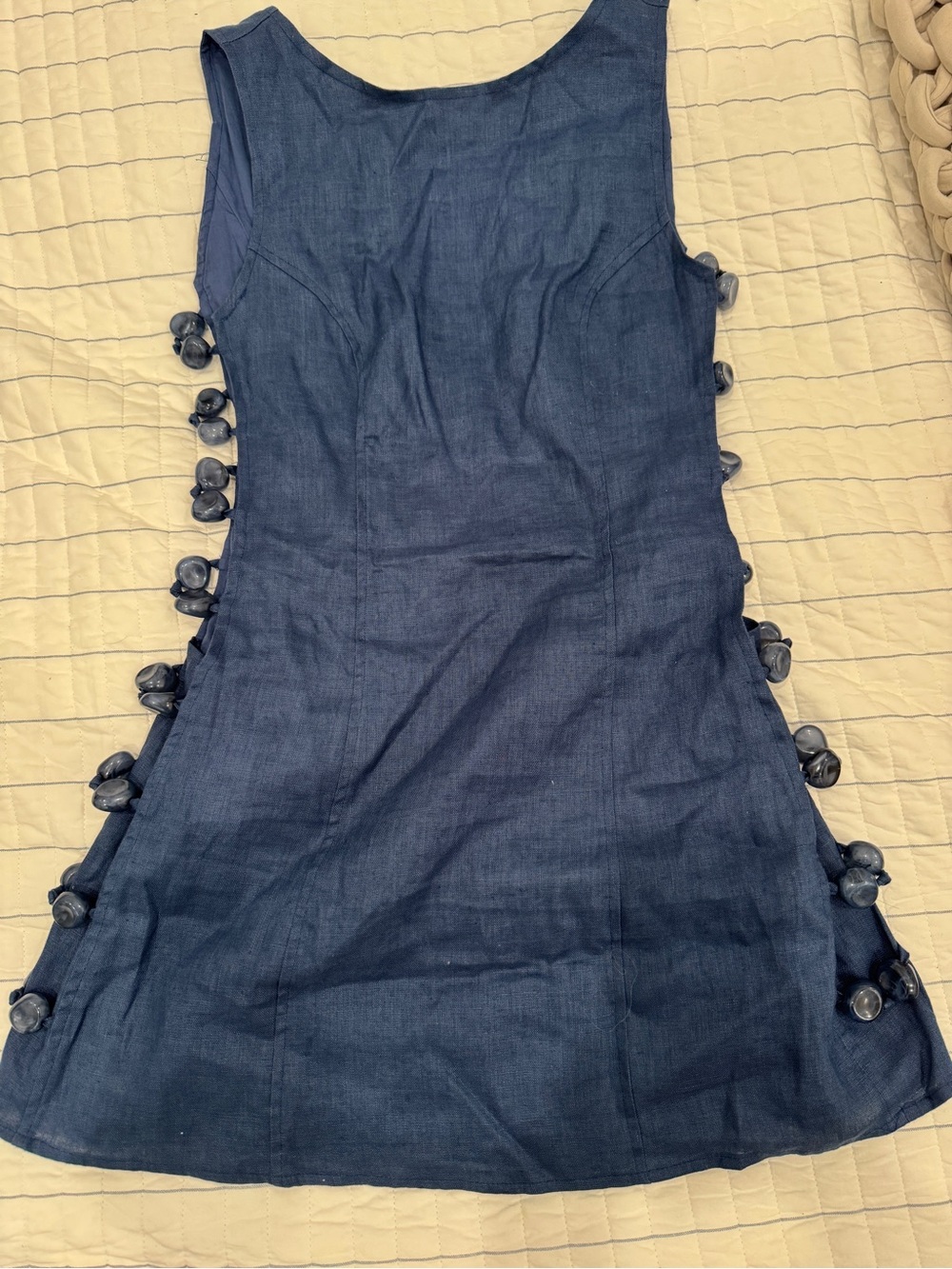 VRG GRL Tia Linen Mini Dress in Blue 💙
